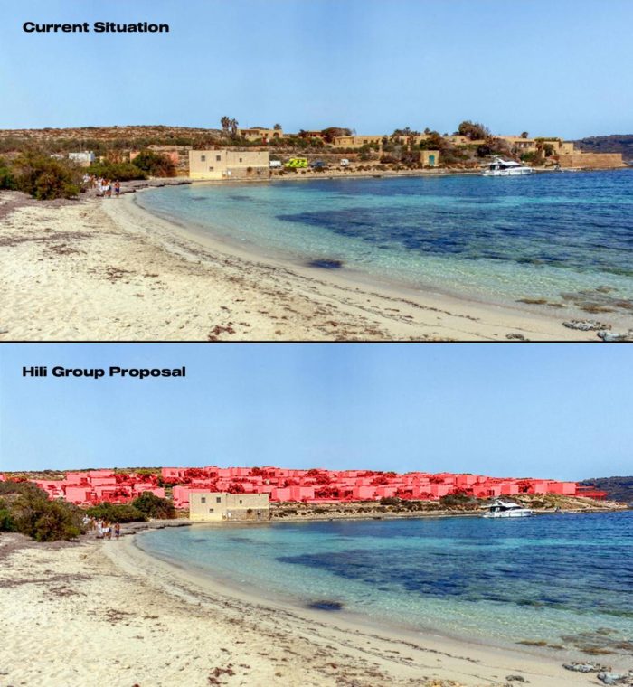 Comino project before after